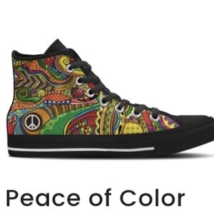 Men's Kiks High Top Sneakers Size 44/Sz10. Colorful High-Top Sneakers